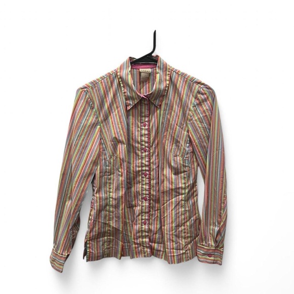 Multi coloured striped button down shirt - Picture 1 of 6